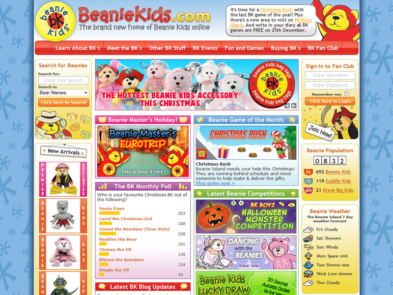 Beanie Kids Website