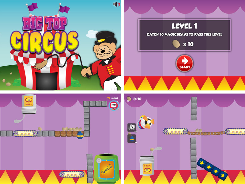 Bigtop Circus Physics-based Flash Game
