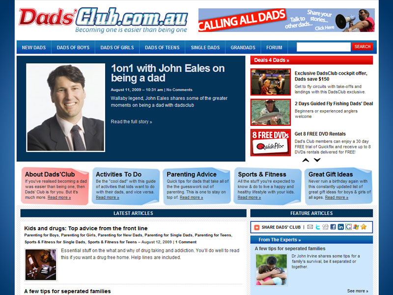 Dads Club Website