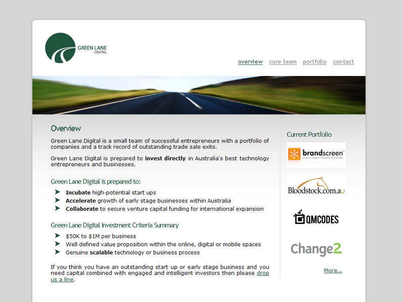 Green Lane Digital Corporate Website