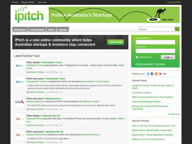 IPitch Website
