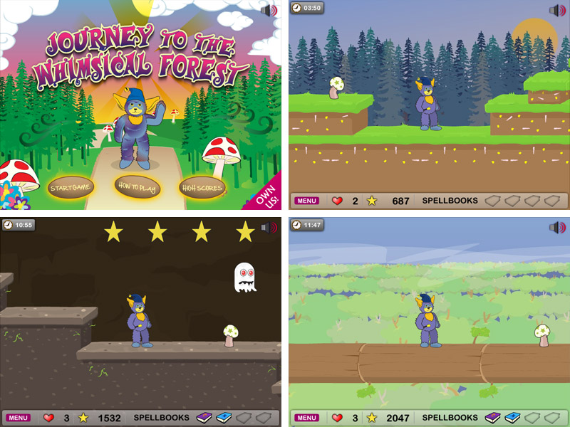 Whimsical Forest Fantasy Flash Platform Game